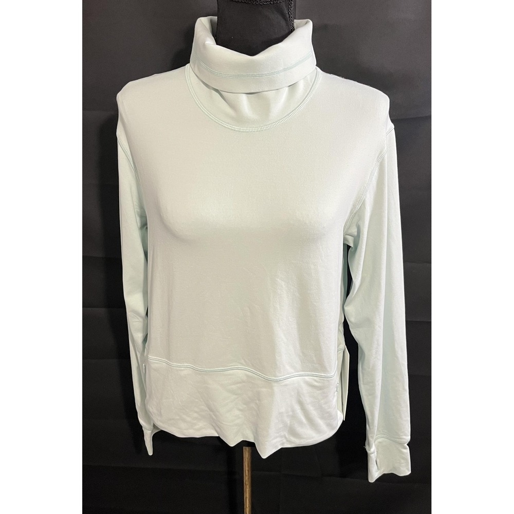 Lululemon‎ Ready To Rulu Pullover Sweatshirt Womens 4 Green Funnel Neck LW3FJ4S